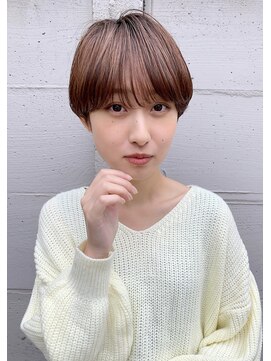 ミィ 表参道(mee.) 【mee.】ハセガワヒトシ　ピンクベージュショートボブ　☆表参道