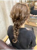 【Bormee】編み込み 編みおろし パーティーヘアセット