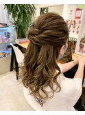ハーフアップ
