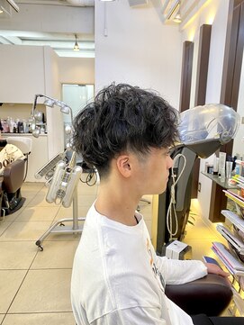 ヘアアーク(HAIR arc) ツイストスパイラルパーマ#サイドパート#韓国マッシュ#奏の杜