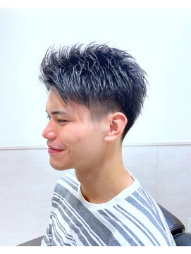 ヨシザワインク プレミアム 築地店(YOSHIZAWA Inc. PREMIUM) 築地ツーブロックカジュアルアップバングビジネススタイル