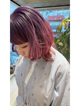 スー(suu) さきへあすなっぷ/ツートーンカラー/ヴァイオレッド×ピンク