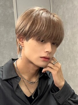 エルマーク 枚方(L-MARK) マッシュカラーブリーチメンズメンズカラーツーブロック