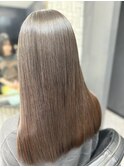 20代30代40代大人可愛い耳かけナチュラルアッシュストレートロブ