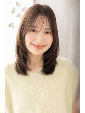 カバーヘア ブリス 上尾西口店(COVER HAIR bliss) ミルクティーアッシュ小顔前下がりレイヤーカットZ上尾30代40代