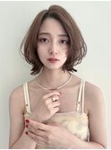 ツヤ髪透明感外ハネミディレイヤー似合わせカット