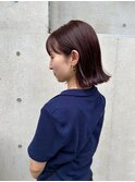 外ハネ×鮮やかな透明感あるピンク