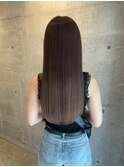 絹艶ストレートロング×ショコララテブラウン