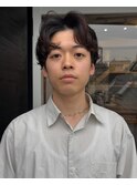 センターパート×パーマ　メンズカット/パーマ/メンズサロン
