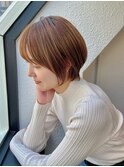 前髪長め大人小顔ショート30代40代50代　藤沢
