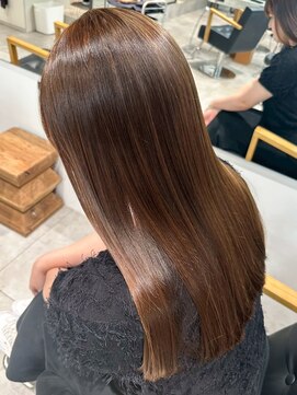 シオン(shion) ロング韓国ヘアおくれ毛前髪カット暗めカラー_ba562631