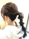 アップスタイル,ロング,編みおろし