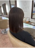 ボブスタイル×髪質改善カラー×ナチュラルブラウン