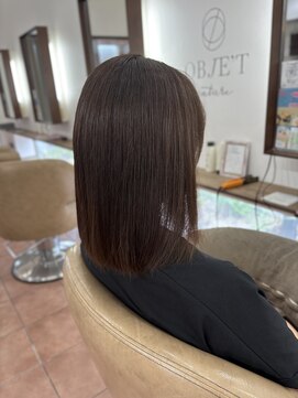オブジェ ナチュレ(OBJE’T nature) ボブスタイル×髪質改善カラー×ナチュラルブラウン