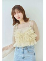 ミューク ハッピーヘアライフ 寺田町北口店(ｍieuxque happyhairlife)&nbsp;アプリコットオレンジハイライトカラーバレイヤージュ