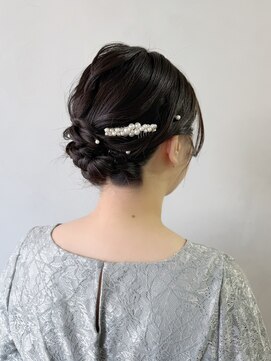 水引 金箔 成人式ヘア 卒業式ヘア 袴ヘア 振袖ヘア/asuka