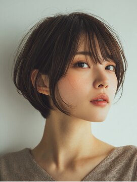 ロディーナ 大口 新子安(rodina) 黒髪/クラゲヘアー/オリーブグレー/小顔/ココアベージュ/大口