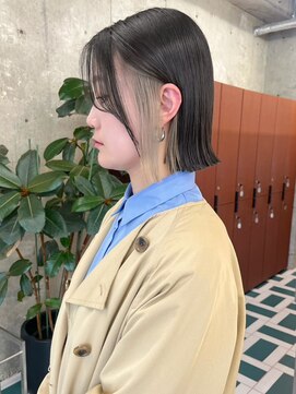 ブリーチ/ボブ/レイヤーカット/ダブルカラー/ブリーチ/栄h237