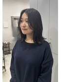 顔周りレイヤー☆切りっぱなしロブ