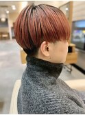本八幡×マッシュショート×カッパーレッド×アヴェダカラー
