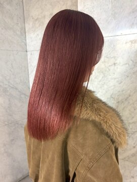 リアン(Lien) ブリーチカラー/ピンクブラウン/ストレートヘア