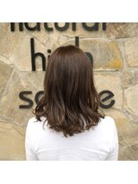 ナチュラルハイセンス 本店(natural high sense) コテ巻きミディアム×グレージュカラー 似合わせカット/町屋駅