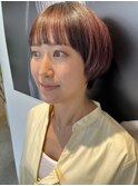 マッシュスタイルに大人デザインカラー