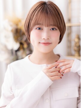 カバーヘア ブリス 志木南口駅前店(COVER HAIR bliss) ピンクメッシュブリーチなし小顔前下がりミニボブショート30代