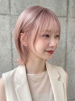 カバーヘア ブリス 志木南口駅前店(COVER HAIR bliss)&nbsp;夏カラーピンクベージュくびれボブハイトーンカラー透明感p志木