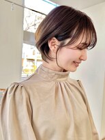 アール ヘアー デザイン(r hair design)&nbsp;小顔見せショートベージュカラーブリーチしない透明感カラー