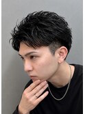 フェザーショート　フェザーパーマ　センターパート
