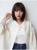 【田村】大人可愛い小顔モテ髪黒髮エアリーミディ春ボブ20代30代