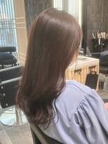 ラテ 渋谷(LATTE)&nbsp;グレーピンク くすみカラー ロング