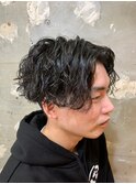 メンズマッシュパーマ波巻ツイストスパイラルパーマ札幌大通