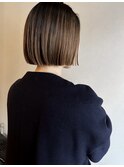 #BLUEボブ 地毛とブリーチ