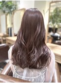 くびレイヤーエモージュラベンダーブラウンカラー髪質改善韓国