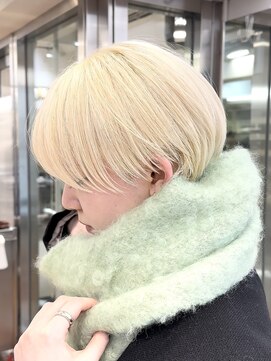 ダブ ギンザ(DaB ginza) ショートボブ/抜きっぱなしブロンド/ケアブリーチ/銀座