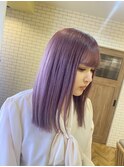 難波美容室　ブリーチダブルカラー　透明感！ラベンダーピンク