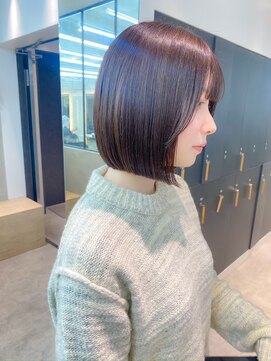 ロンドクロエ 横浜(Lond Chloe) 切りっぱなしボブ×髪質改善/縮毛矯正/黒髪前髪カット[横浜].