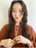 ロング × くせ毛をいかしたスパイラルパーマ