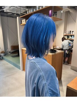 エルム 原宿 表参道(yelm) アクアブルー/ミディアムレイヤー