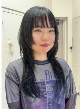 ケーツー 谷町(K-two) ハッシュカット×グラデーションブルーカラー