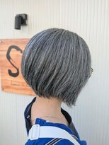 ソル 千葉(Sol) 【脱白髪染め × 前下がり大人アシンメトリーボブ】