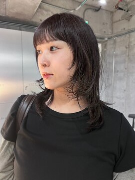 ナヌーク ダイカンヤマ(nanuk daikanyama) レイヤーカットラベンダーグレージュ海外風ヘア