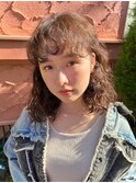 ラフウェーブ×オレンジベージュ