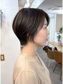 大人ショートボブ/レイヤーショート/白髪ぼかし/30代40代50代