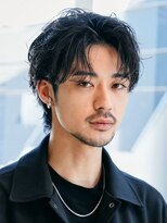 フィフス 大分(fifth)&nbsp;大分フェザーパーマメンズカットラウンドマッシュセンターパート