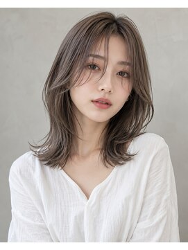 サンク(thank) 透明感サマーグレージュセミディ