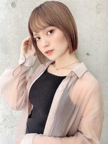 ロンドポレール 北千住(Lond polaire) ミルクグレージュ/くびれレイヤーボブ/韓国巻き/顔周りカット