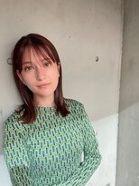 エクラート イーリス 高田馬場店(ECLART IriS)&nbsp;赤みブラウンの外ハネミディ